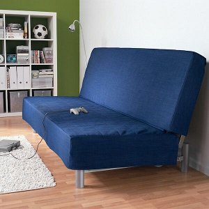 БЕДИНГЕ 3-местный диван-кровать, Шифтебу темно-синий