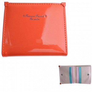 Кошелёк кошелёк оранжевыйМатериал:кожа искусственнаяРазмер:длина 11см., ширина 9см.
