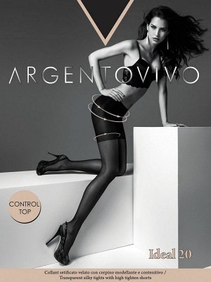 Прозрачные шелковистые колготки ARGENTOVIVO Ideal 40 с высокими моделирующими шортиками