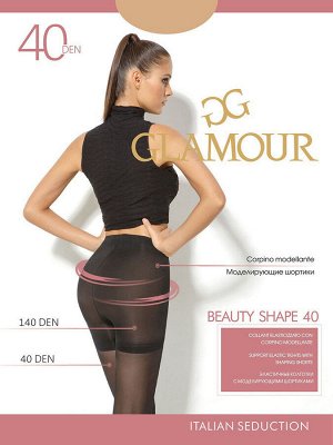 Эластичные колготки GLAMOUR Beauty Shape 40 с моделирующими шортиками