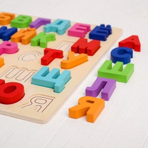 Развивающая игра рамка-вкладыш «Буквы» 2x29,5x29,5 см