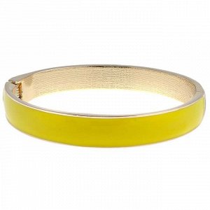 Браслет браслет жёлтый с эмальюМатериал:бижутерный гипоаллергенный сплав с гальваническим покрытием под золотоРазмер:ширина 6см., высота 1см.