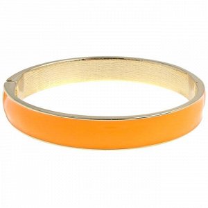Браслет браслет оранжевый с эмальюМатериал:бижутерный гипоаллергенный сплав с гальваническим покрытием под золотоРазмер:ширина 6см., высота 1см.