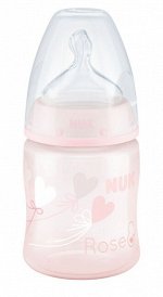 NUK FС+ Baby Rose Бутылочка из ПП 150 мл с силиконовой соской с отв.&quot;М&quot;, разм.1 - Шарик