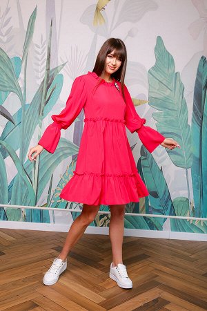 Платье Платье Kod-127 1955 розовый коралл 
Состав ткани: ПЭ-95%; Эластан-5%; 
Рост: 170 см.

Воздушное платье свободного кроя, наполнено весельем и будет игривой частью вашего гардероба. Идеальное со