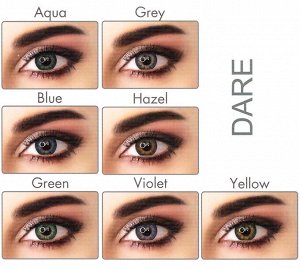 Перекрывающие цветные контактные линзы (EyeMed) ADORE PLANO Линейка DARE (2 линзы)