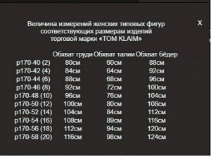 Размерная сетка