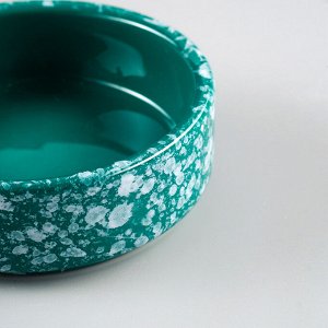 Миска керамическая для грызунов "Брызги" 50 мл, зелёная