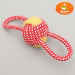 Игрушка канатная &quot;Мяч с ручками&quot;, до 35 г, микс цветов