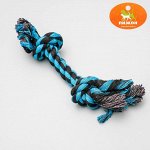 Игрушка канатная &quot;2 узла&quot; средняя, 50 г, до 24 см, микс цветов