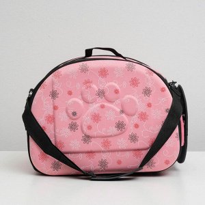 Складная сумка-переноска с отдельным входом, материал EVA, 43.5x28x33 см, розовая