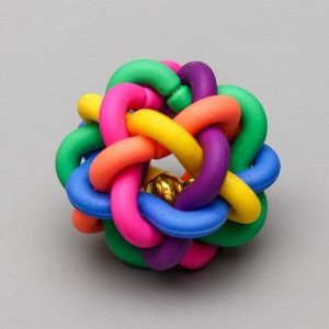 Игрушка резиновая "Молекула" с бубенчиком, 4 см