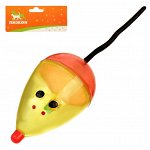 Игрушка для кошек &quot;Мышь пластиковая&quot; с шариками, 7,5 см, микс цветов