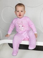 Трикотажный комбинезон &quot;нежный зайка&quot; для новорождённого