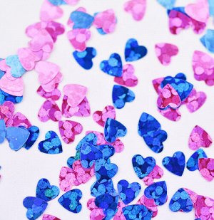 Камифубуки К93 "Сердечки микс" розовый, синий голография