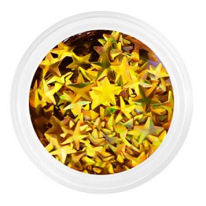Камифубуки К123 "Звездочки 3D" золото голография