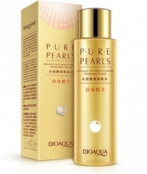 794563 BIOAQUA PURE PEARLS Увлажняющий тонер для лица с эссенцией жемчуга, 120 мл,12 шт/уп