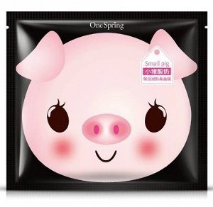 787862 ONE SPRING Увлажняющая маска-салфетка для лица с йогуртом (черная), 30 г