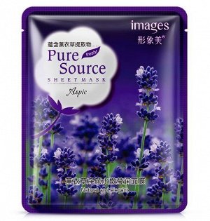 710846 IMAGES Pure Source Маска-салфетка для лица с лавандой (увлажнение, улучшение цвета кожи), 40г