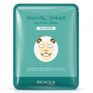 783048 BIOAQUA ANIMAL SHEEP Питательная маска-салфетка для лица, 30 г