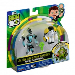 Ben 10 Набор из 2 разборных фигурок и ключа (Молния и Ядро)