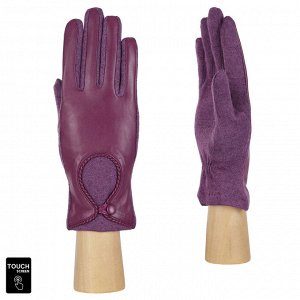 Перчатки, комбинированная кожа, FABRETTI 3.3-17 lilac