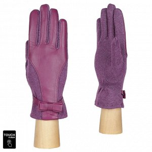 Перчатки, комбинированная кожа, FABRETTI 3.1-17 lilac
