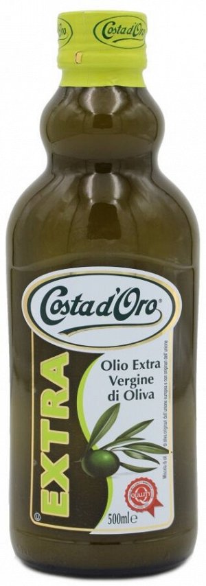 Масло оливковое 500 мл нефильтрованное высшего качества Costa d'Oro