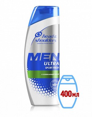 HEAD & SHOULDERS Шампунь против перхоти Sports Fresh 400мл