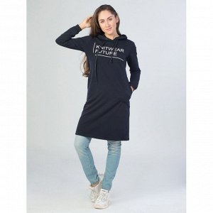 Платье из футера knitwear future  ФП1357П4 темно-синее