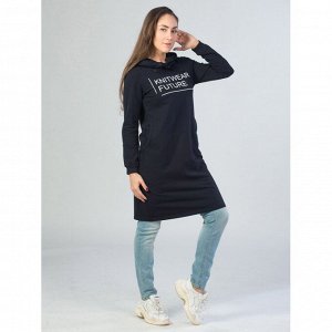Платье из футера knitwear future  ФП1357П4 темно-синее