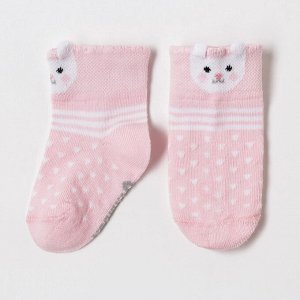 Носки Крошка Я "Зайчишка", розовый, 8-10 см