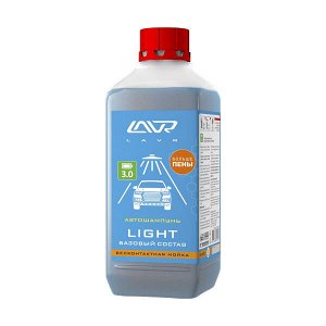 Автошампунь для бесконтактной мойки "LIGHT" базовый состав 3.0 (1:20-1:50) LAVR Auto shampoo LIGHT 1
