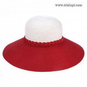 Шляпа Ширина поля:  11,5 см.
Диаметр шляпы:  40 см.
Высота тульи:  10 см.
Аксессуар:  коса из ленты в тон полям шляпы.
Детали:  пластиковый каркас.