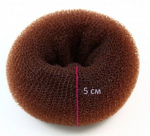 Бублик для волос Коричневый (5*8 см)
