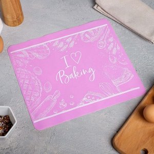 Силиконовый коврик для выпечки I love Baking, 29 х 26 см