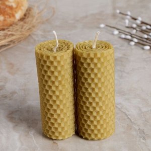 Набор свечей из вощины медовой 8 см, 2 шт "Со Светлой Пасхой" МИКС