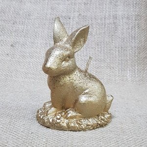 Свеча Кролик Пасхальный 7,5х10 золото