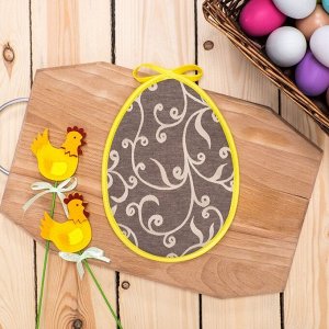 Прихватка «Весёлые пасхальные яйца» 23х17 см