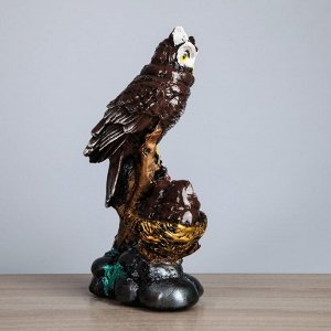 Сувенир "Совы семья", коричневый, 25 см