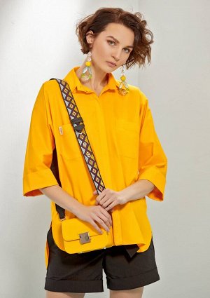 Блуза Блуза Rivoli 2052 желтый 
Состав ткани: Хлопок-100%; 
Рост: 170 см.

Оригинальная блуза прямого силуэта. Рукава цельнокроеные, без плечевого шва, укорочены, с притачной манжетой. Отложной ворот
