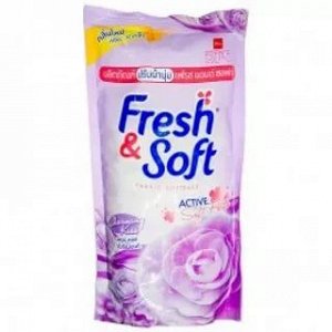 LION "Essence Fresh & Soft" Кондиционер для белья  500/550мл "Violet Romanc"  (Charming Kiss) (мяг.уп.)