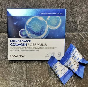 Скраб для лица с коллагеном  FarmStаy Baking Powder Collagen Pore Scrub,7гр