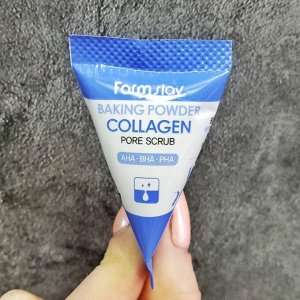 Скраб для лица с коллагеном  FarmStаy Baking Powder Collagen Pore Scrub,7гр