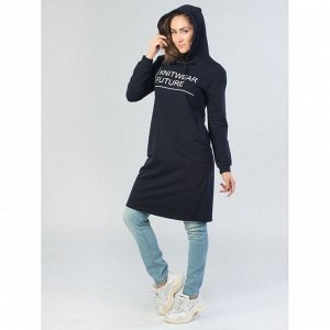 Платье из футера knitwear future  ФП1357П4 темно-синее