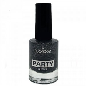 TopFace Лак для ногтей "Party Glitter Nail", 9 мл, тон 116, мокрый асфальт *