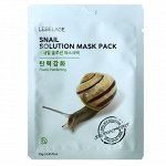 KR/ LEBELAGE Маска д/лица тканевая Snail Solution Mask (Улитка), 25г