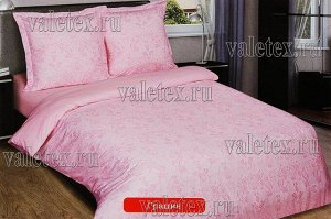 Постельное бельё ткань поплин светло-розовый серия Грация 2 СП
