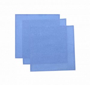 Комплект носовых платков 32*32 см, бязь однотонная, 10 шт. (Голубой цвет)