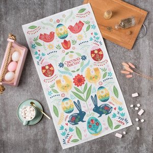 Полотенце «Пасхальная скандинавия» 40?73 см, 100% хлопок, саржа 190 г/м?